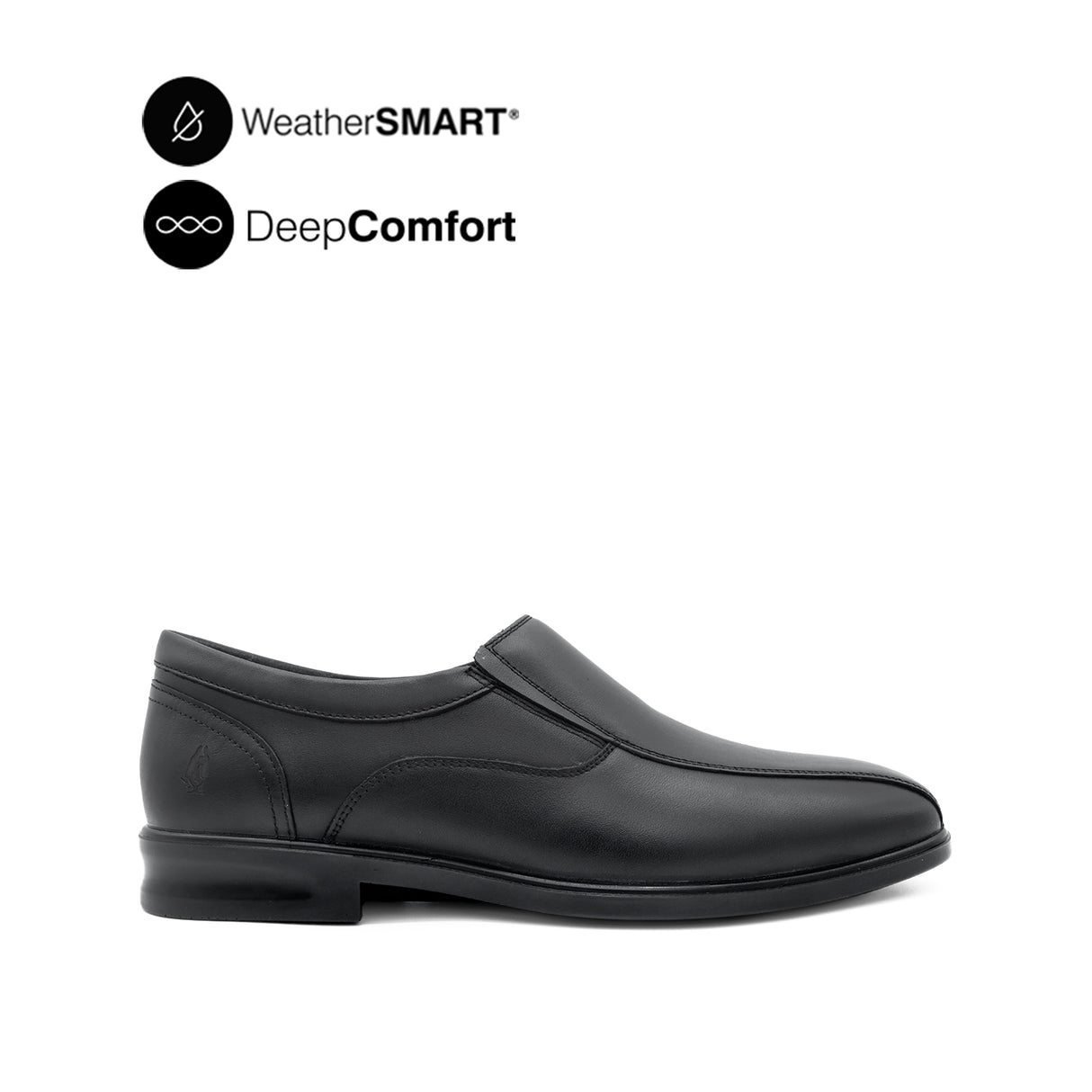 Pierre Slip On BT Men's Shoes - Black Leather WP
