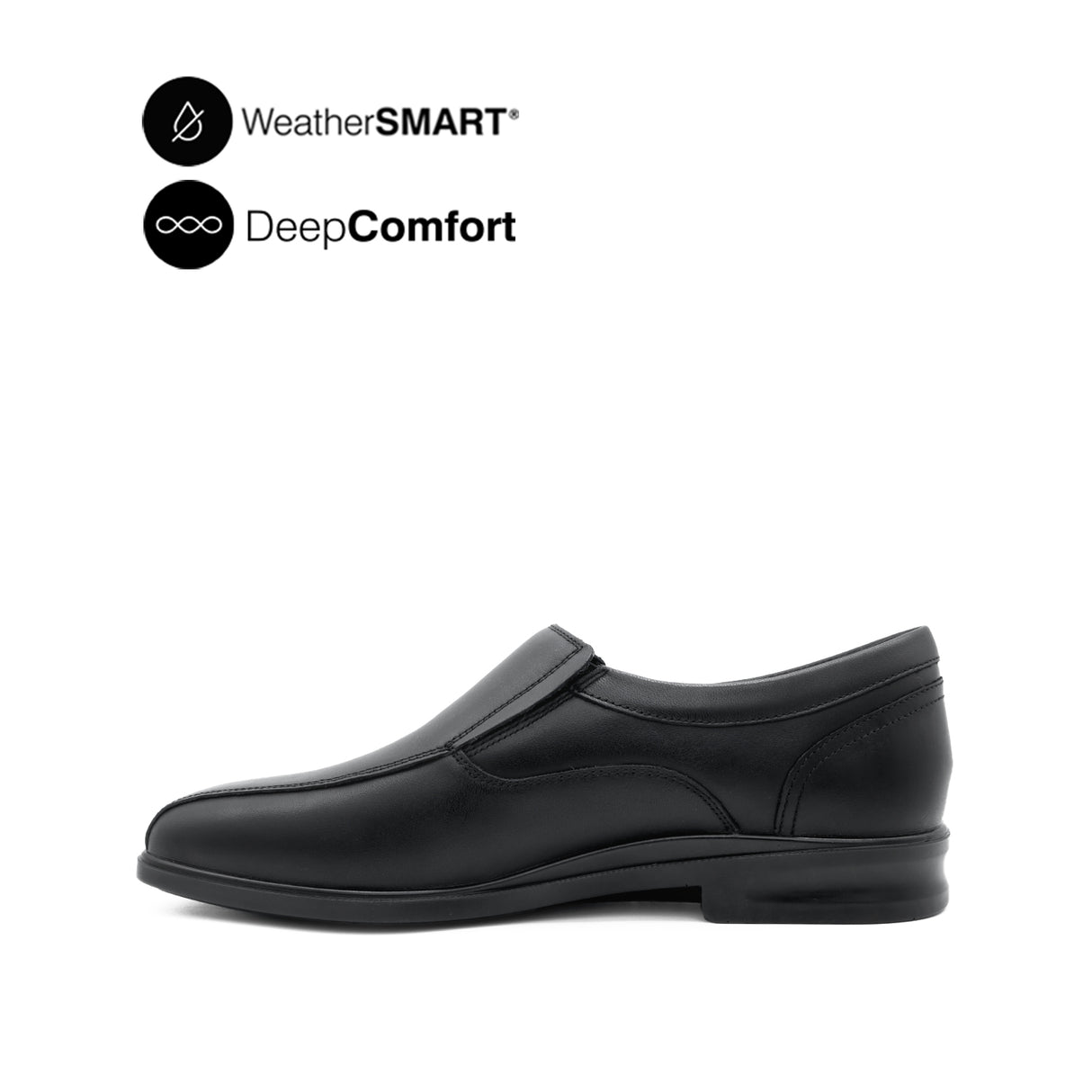 Pierre Slip On BT Men's Shoes - Black Leather WP