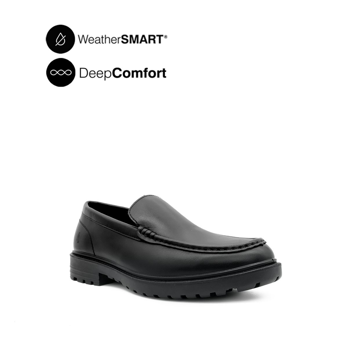 Napoleon Mocc Toe Men's Shoes - Black Leather WP Hush Puppies Philippines