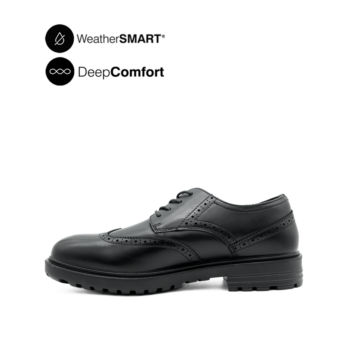 Napoleon Lace Up WT Men's Shoes - Black Leather WP Hush Puppies Philippines