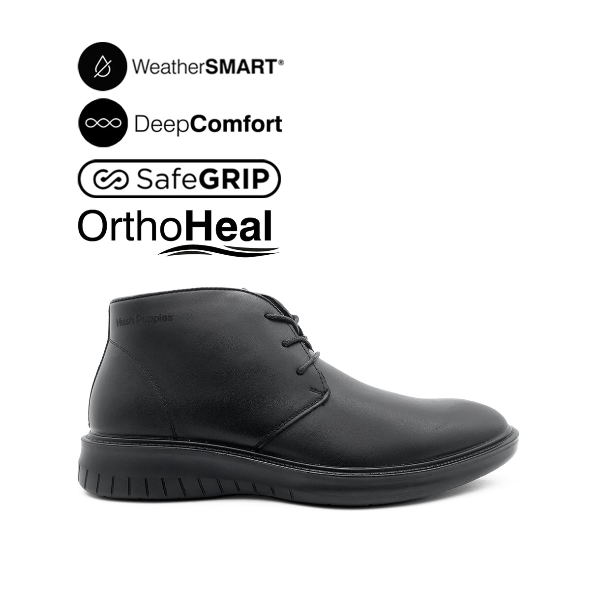Loki Chukka Men's Boots - Black Leather WP
