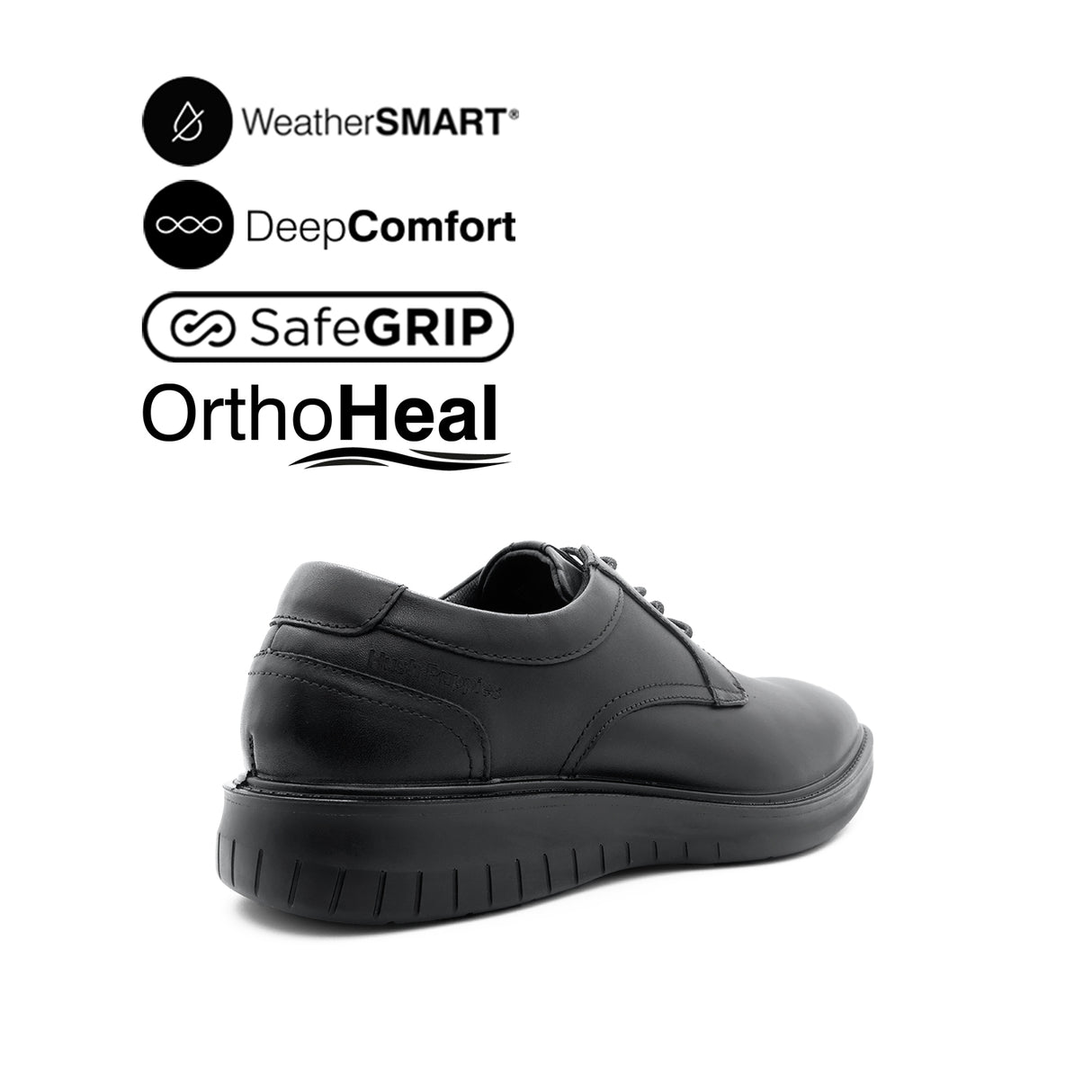 Loki Lace Up PT Men's Shoes - Black Leather WP