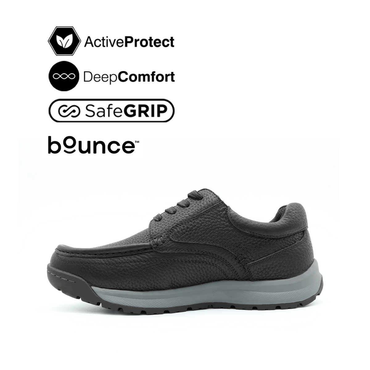 Severo Lace Up MT Men's Shoes - Black Tumbled Leather Hush Puppies Philippines