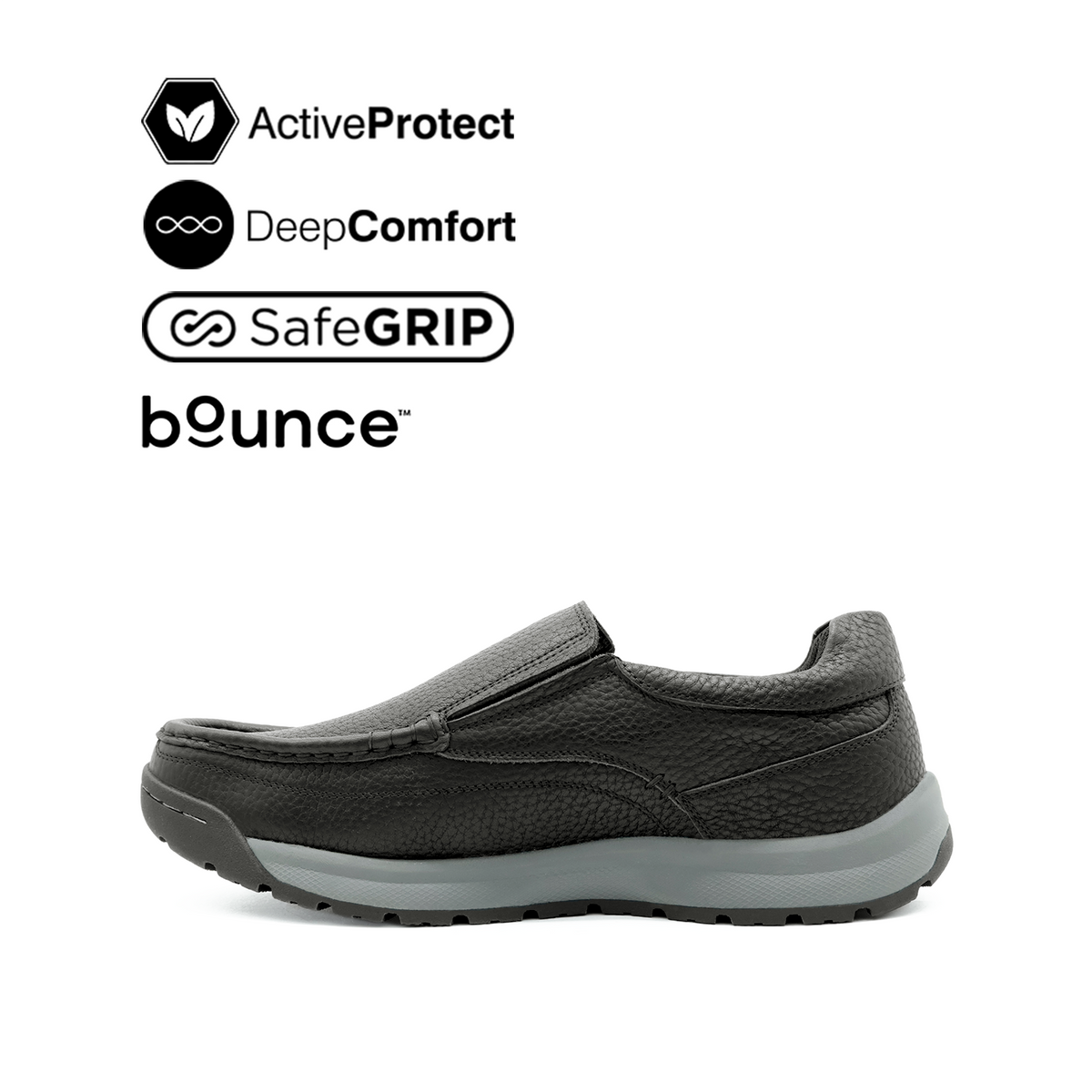 Severo Slip On MT Men's Shoes - Black Tumbled Leather Hush Puppies Philippines