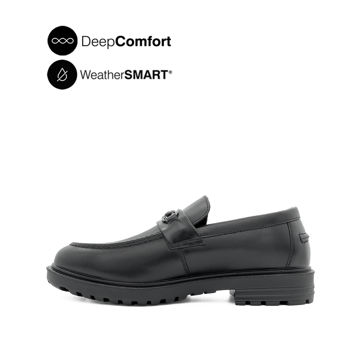 Napoleon Bit Men's Shoes -Black Leather Waterproof