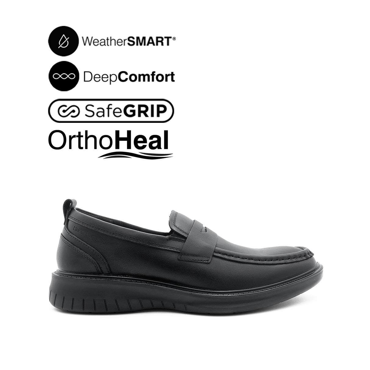Loki Penny Men's Shoes - Black Leather WP
