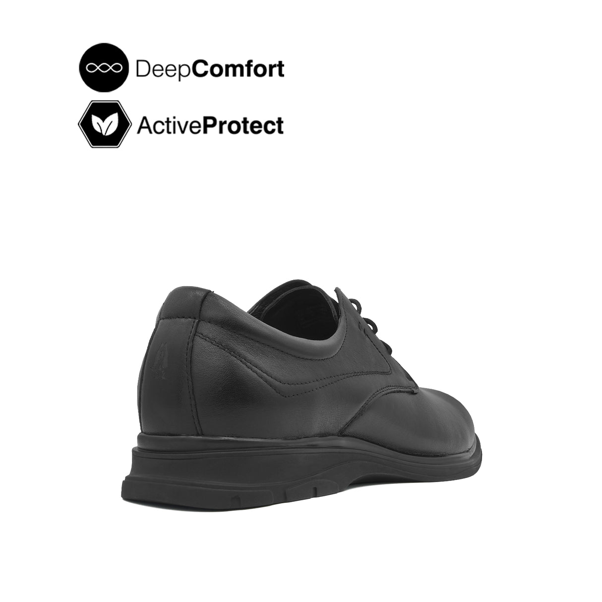 Nathan Lace Up Plain Toe Men's Shoes - Black Leather