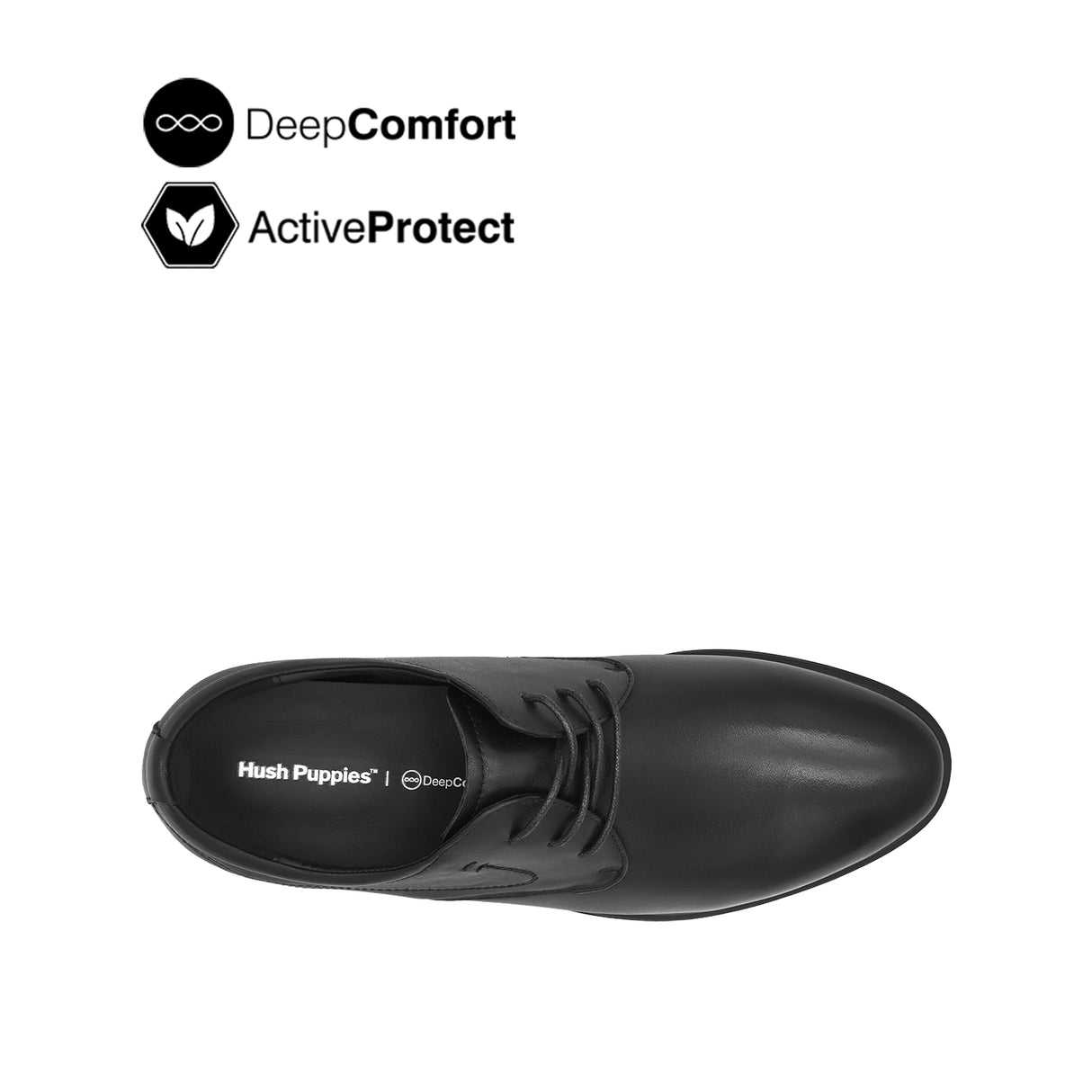 Nathan Lace Up Plain Toe Men's Shoes - Black Leather
