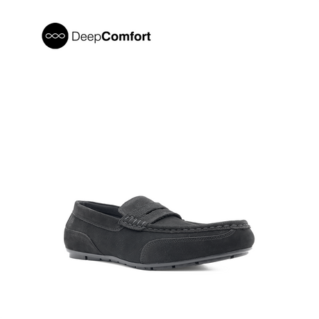 Nash Penny Men's Shoes - Black Tumbled Nubuck