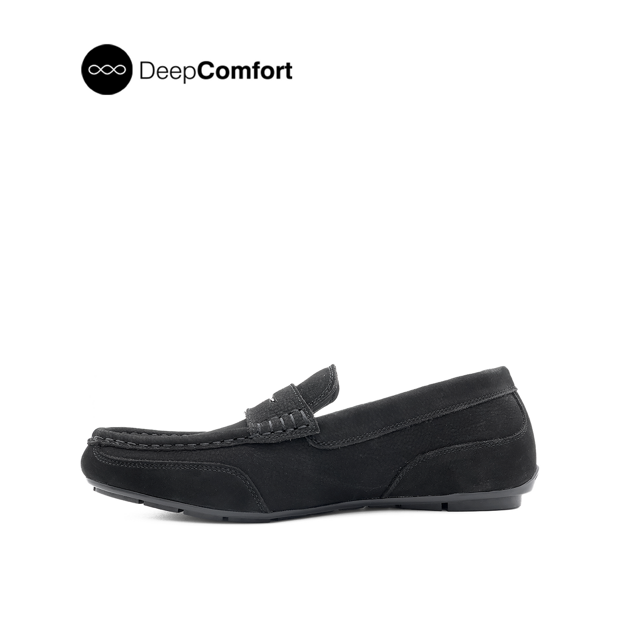 Nash Penny Men's Shoes - Black Tumbled Nubuck