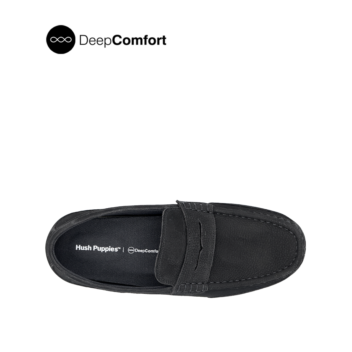 Nash Penny Men's Shoes - Black Tumbled Nubuck