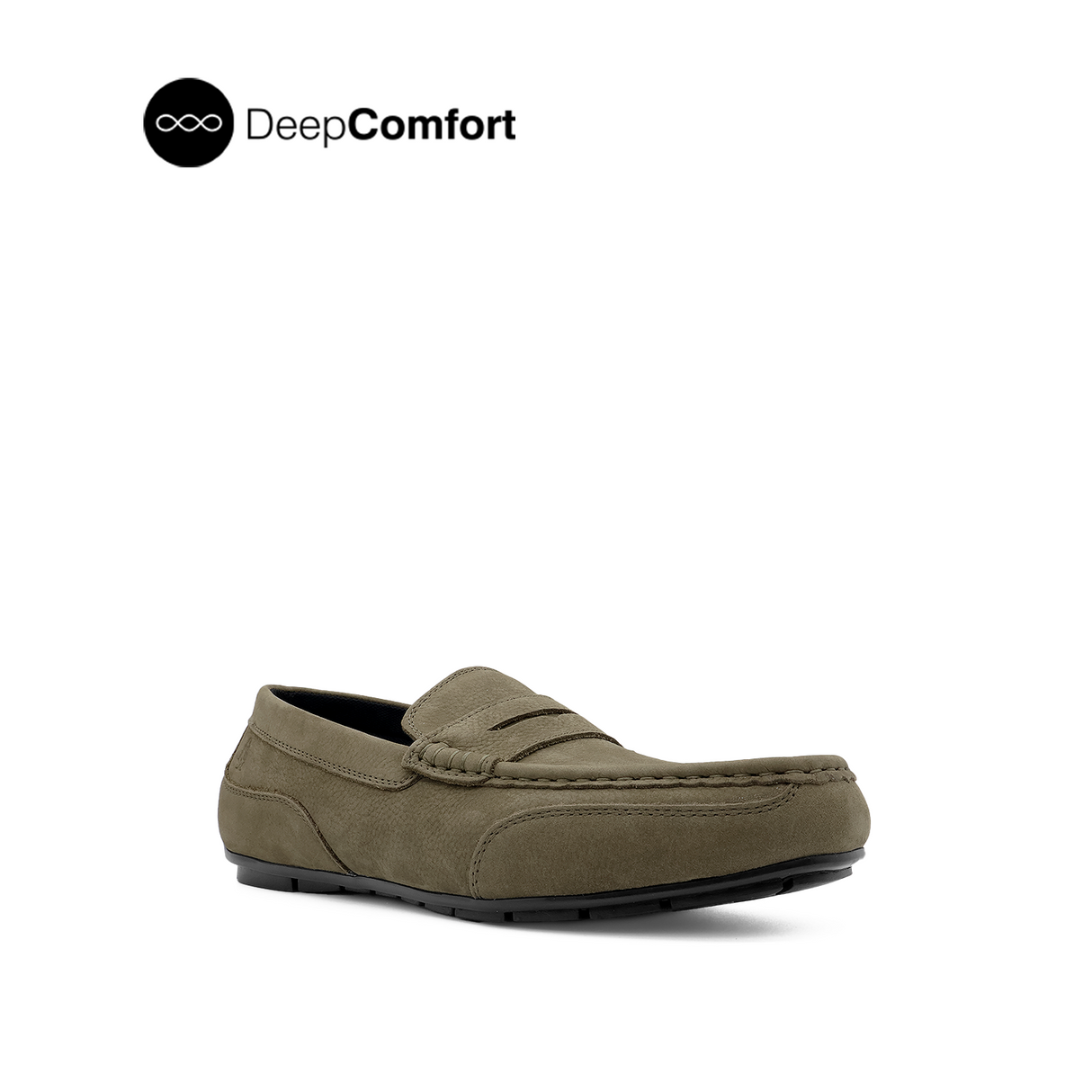 Nash Penny Men's Shoes - Olive Tumbled Nubuck