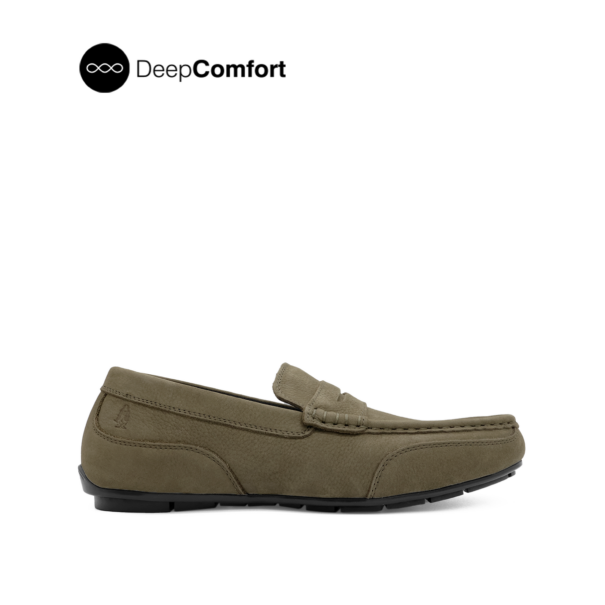 Nash Penny Men's Shoes - Olive Tumbled Nubuck