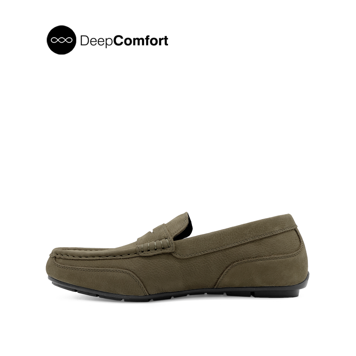 Nash Penny Men's Shoes - Olive Tumbled Nubuck