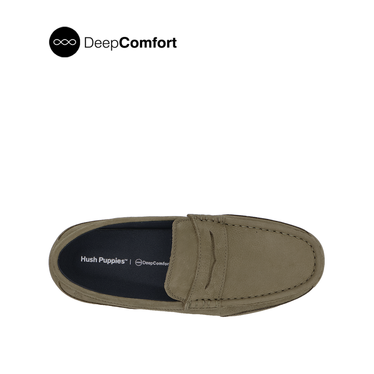 Nash Penny Men's Shoes - Olive Tumbled Nubuck