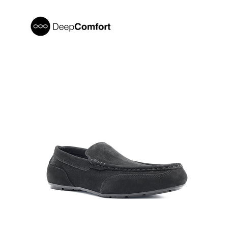 Nash Venetian Men's Shoes - Black Tumbled Nubuck