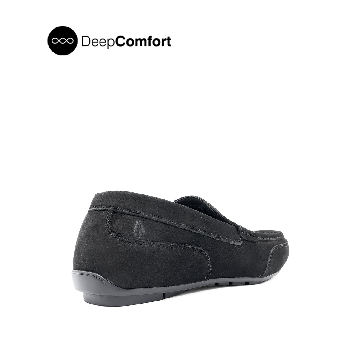 Nash Venetian Men's Shoes - Black Tumbled Nubuck