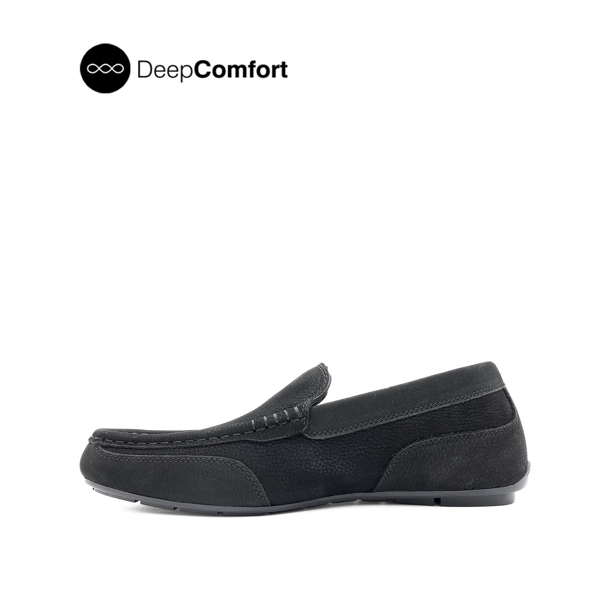 Nash Venetian Men's Shoes - Black Tumbled Nubuck