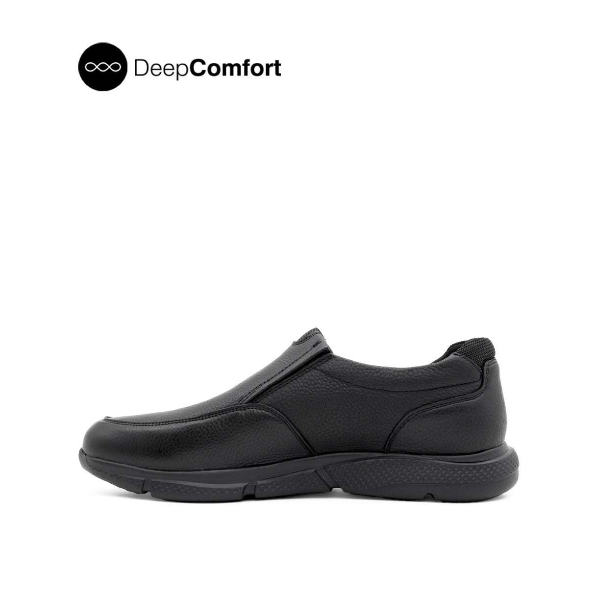 Neil Slip On Men's Shoes - Black Tumbled Leather