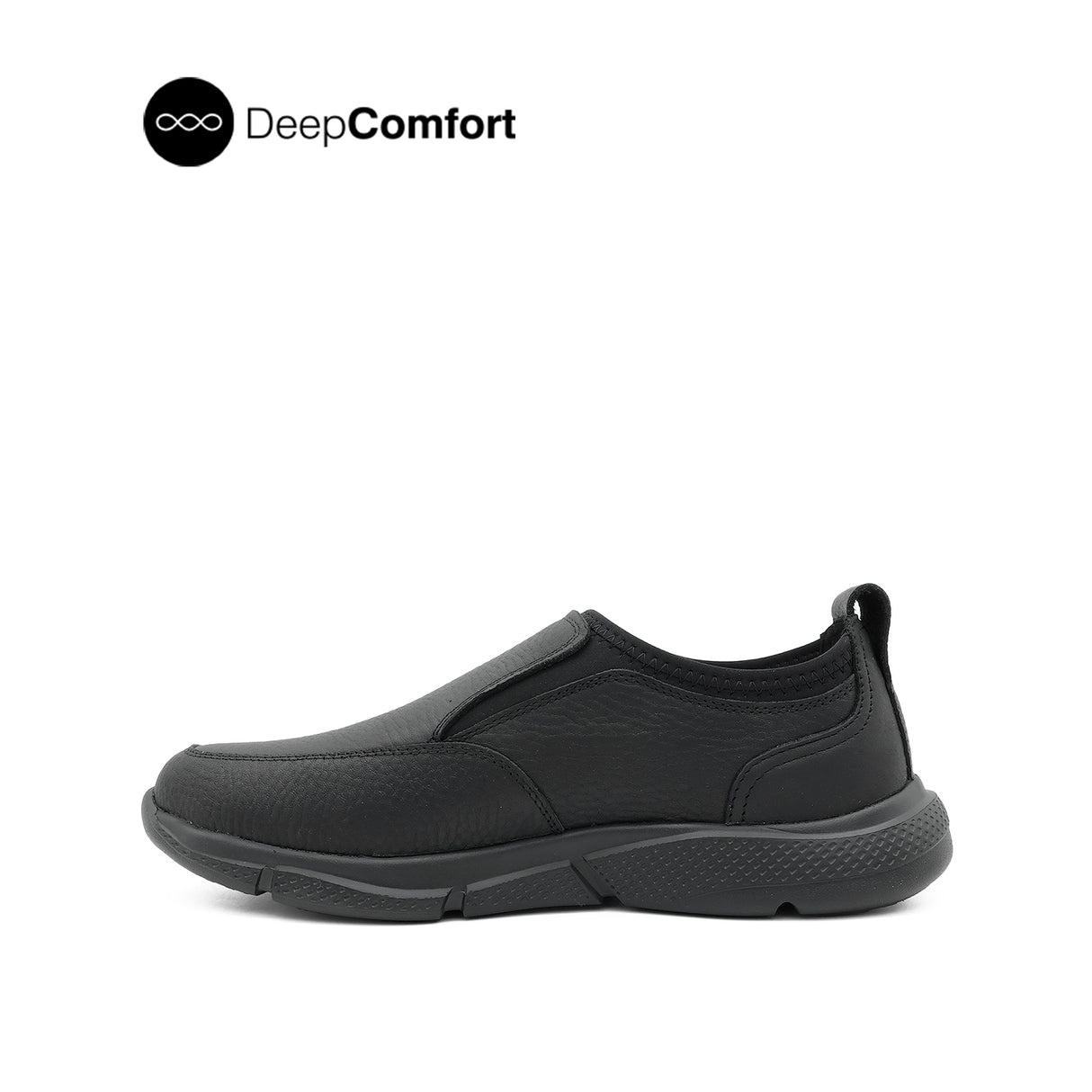 Neil Slip On Apron Toe Men's Shoes - Black Nubuck