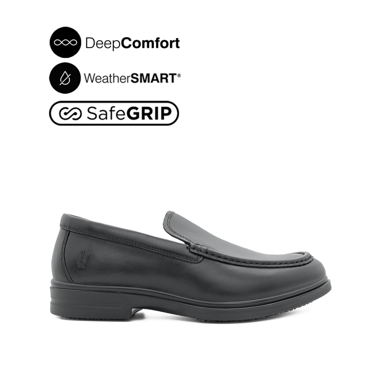 Jerry SO Mocc Toe Men's Shoes - Black Leather Waterproof