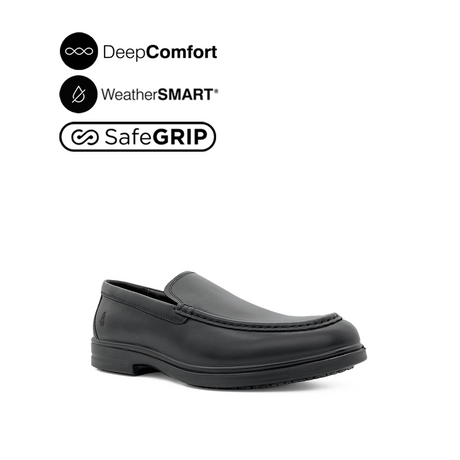 Jerry SO Mocc Toe Men's Shoes - Black Leather Waterproof