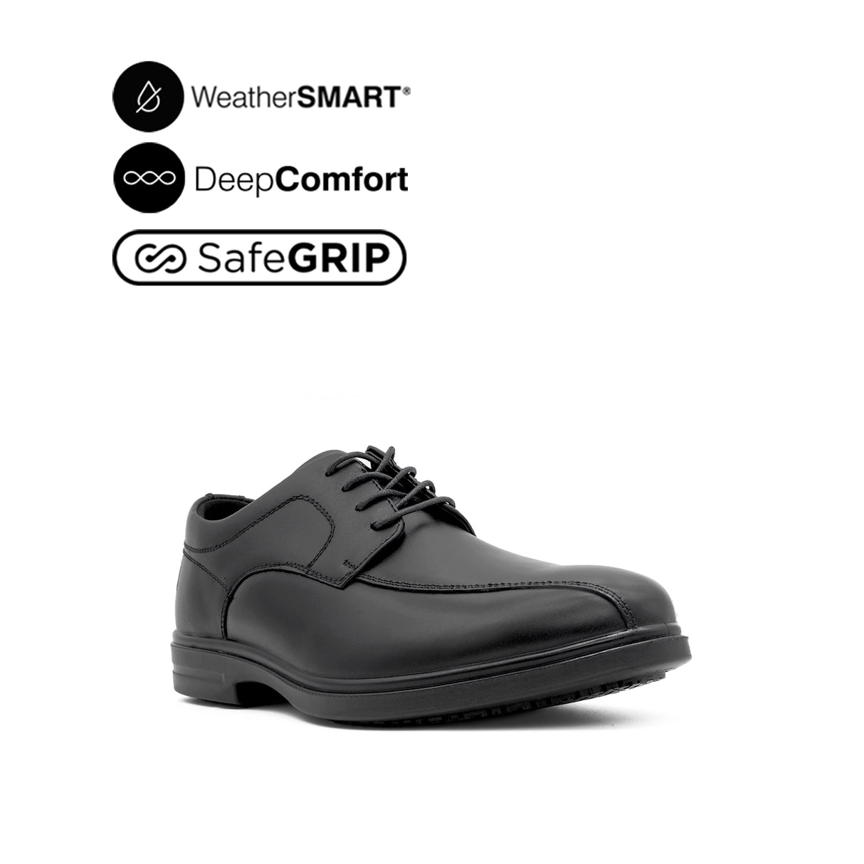 Jerry LU Bike Toe Men's Shoes -Black Leather Waterproof