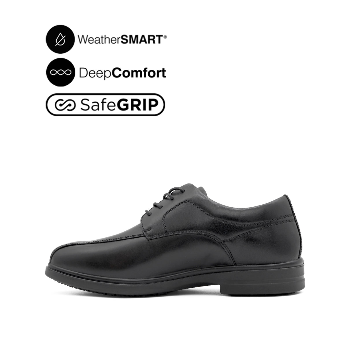 Jerry LU Bike Toe Men's Shoes -Black Leather Waterproof