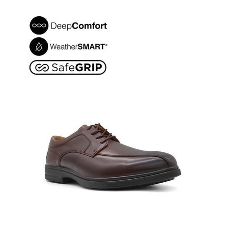 Jerry LU Bike Toe Men's Shoes - Brown Leather Waterproof