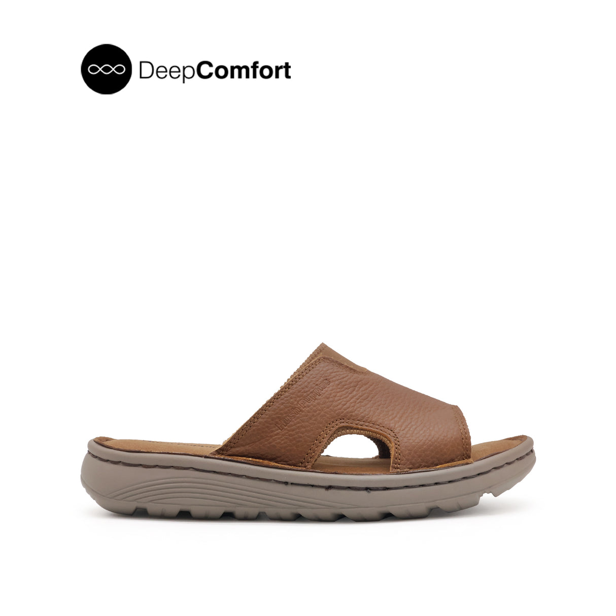 Kaiwalk Slide Men's Sandals - Tan Tumbled Leather