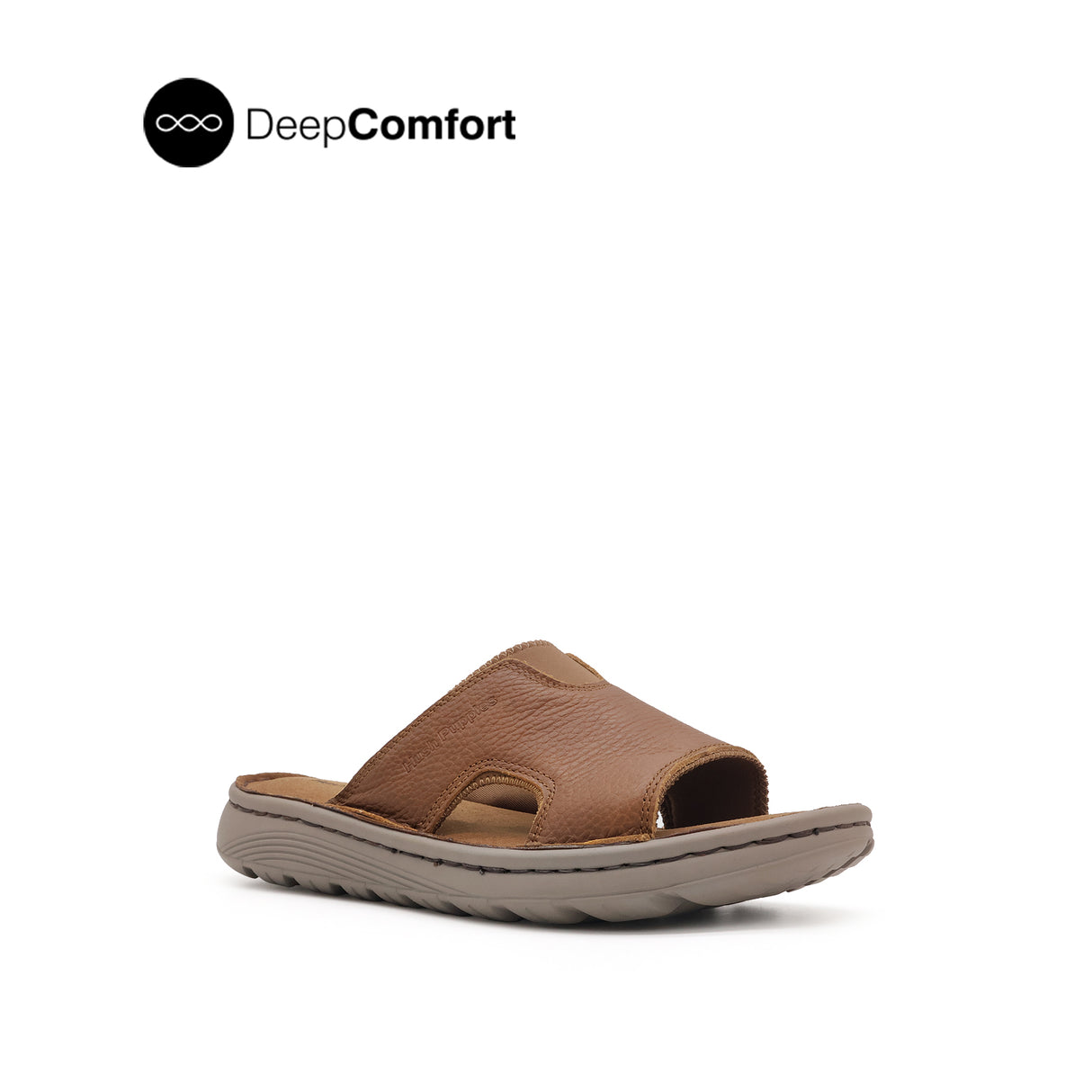 Kaiwalk Slide Men's Sandals - Tan Tumbled Leather