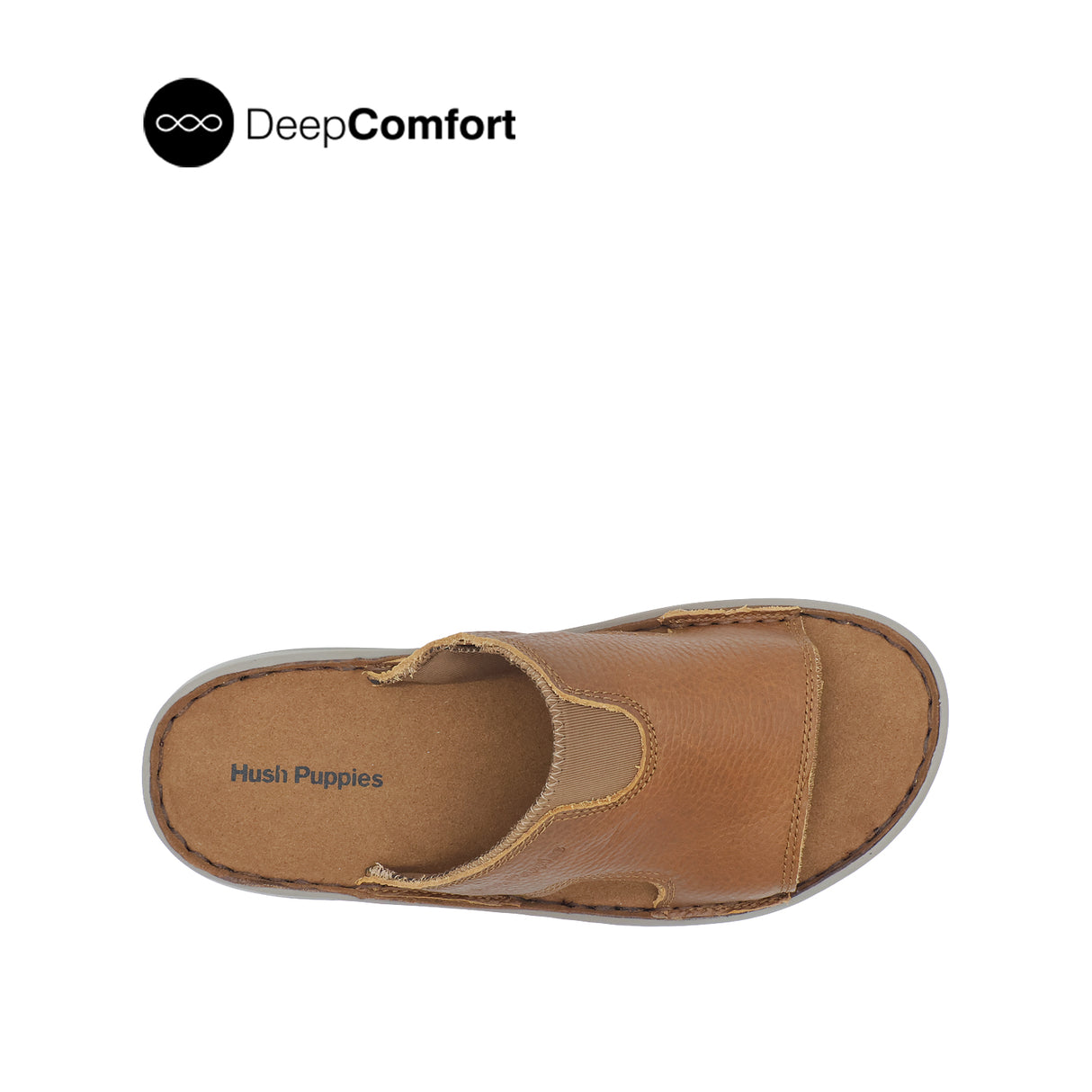 Kaiwalk Slide Men's Sandals - Tan Tumbled Leather