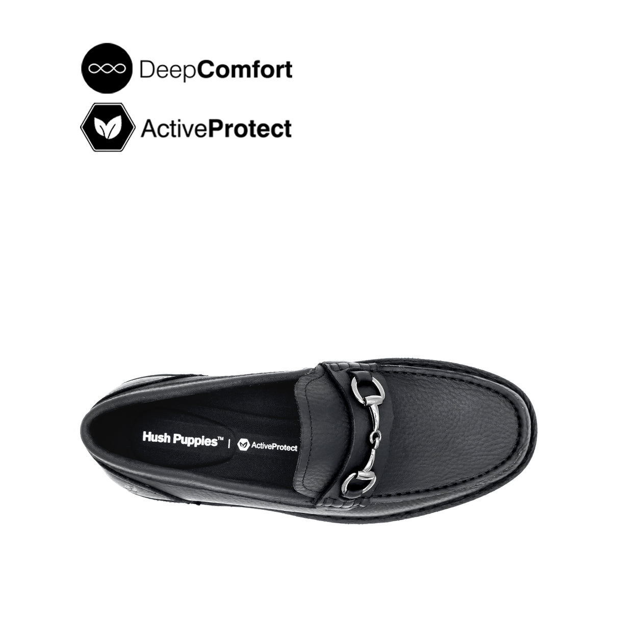 Saxon Metal Bit Men's Shoes - Black Tumbled Leather