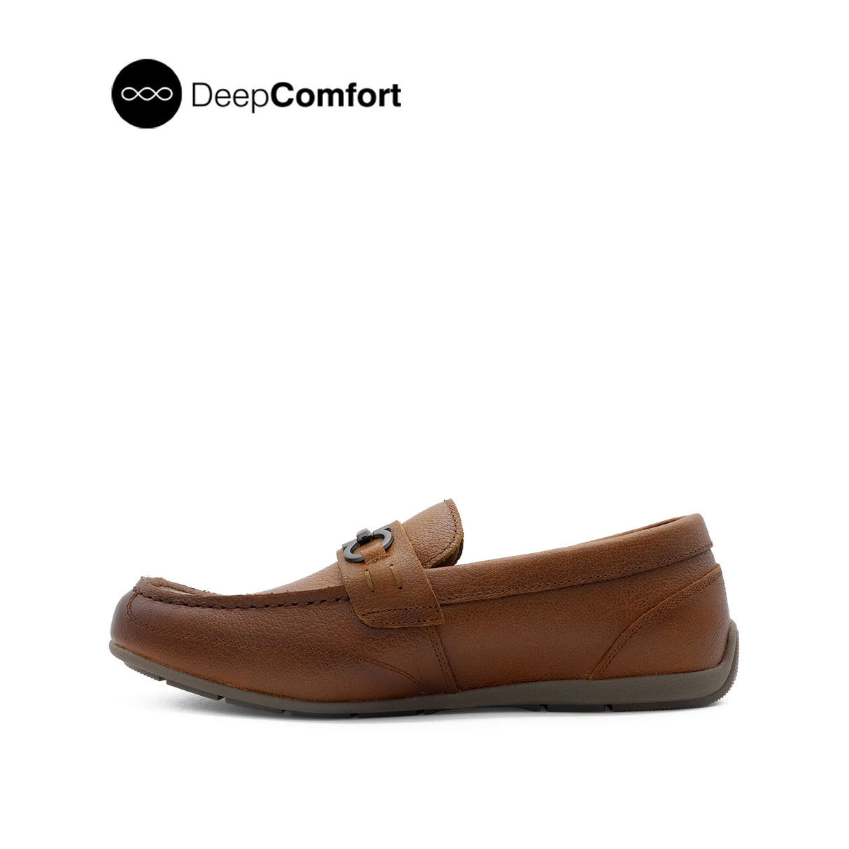 Raven Metal Bit Men's Shoes - Tan Tumbled Leather