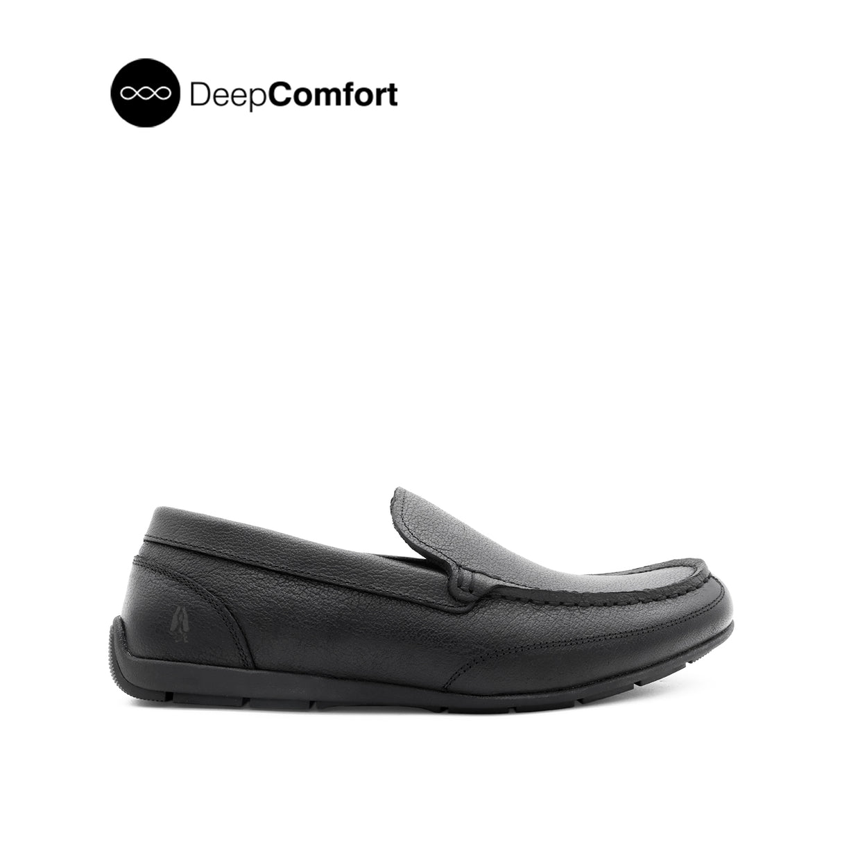 Raven Venetian Men's Shoes - Black Tumbled Leather