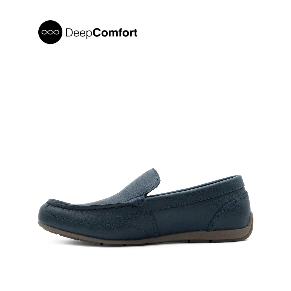 Raven Venetian Men's Shoes - Navy Tumbled Leather