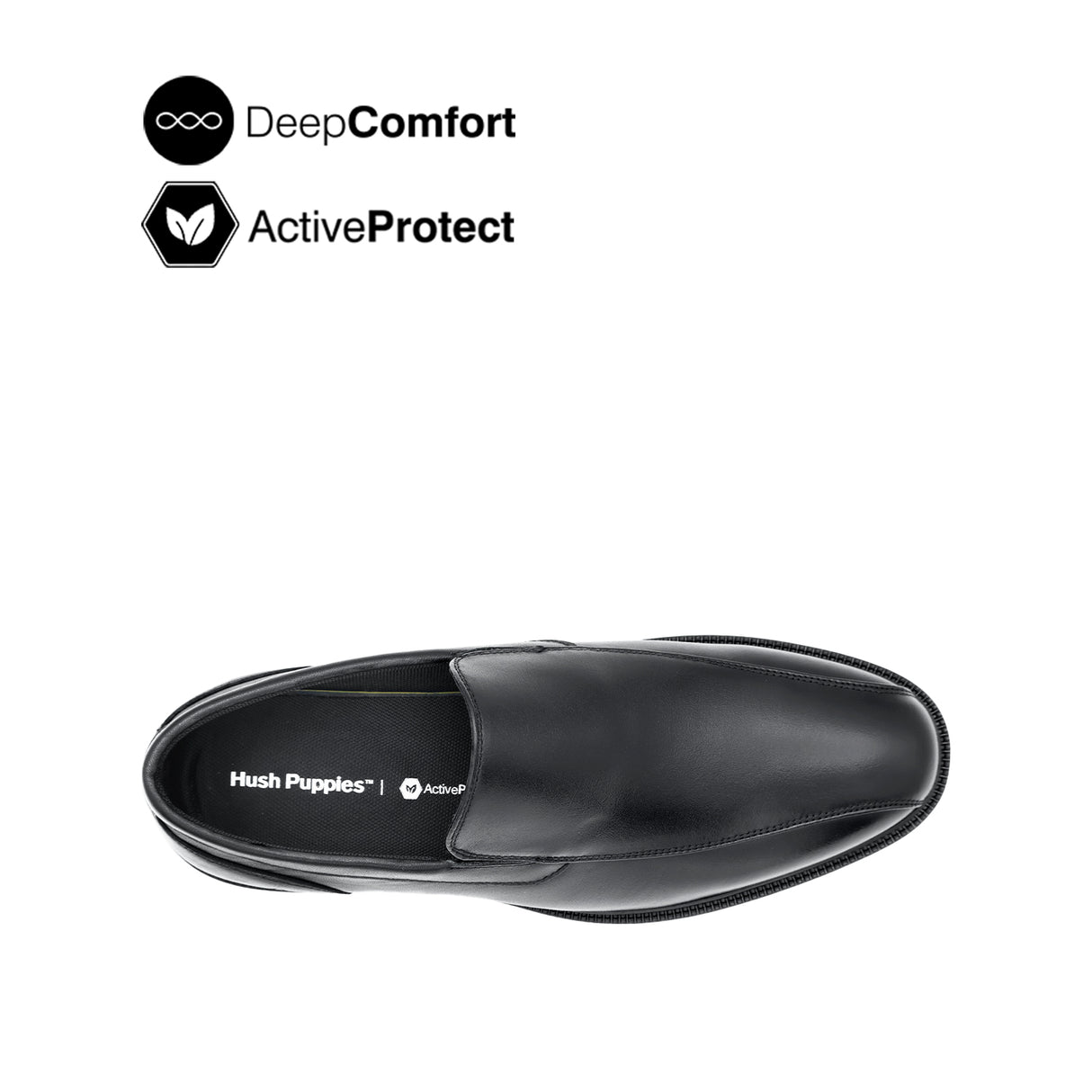 River Slip On Bike Toe Men's Shoes- Black Leather