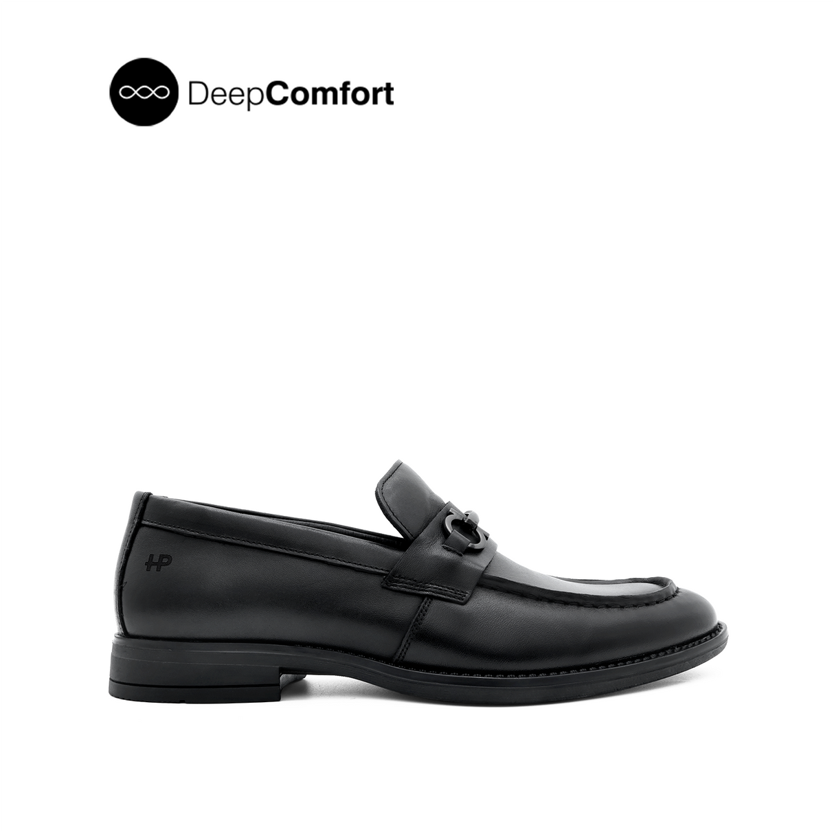 Raniel Metal Bit Men's Shoes- Black Leather