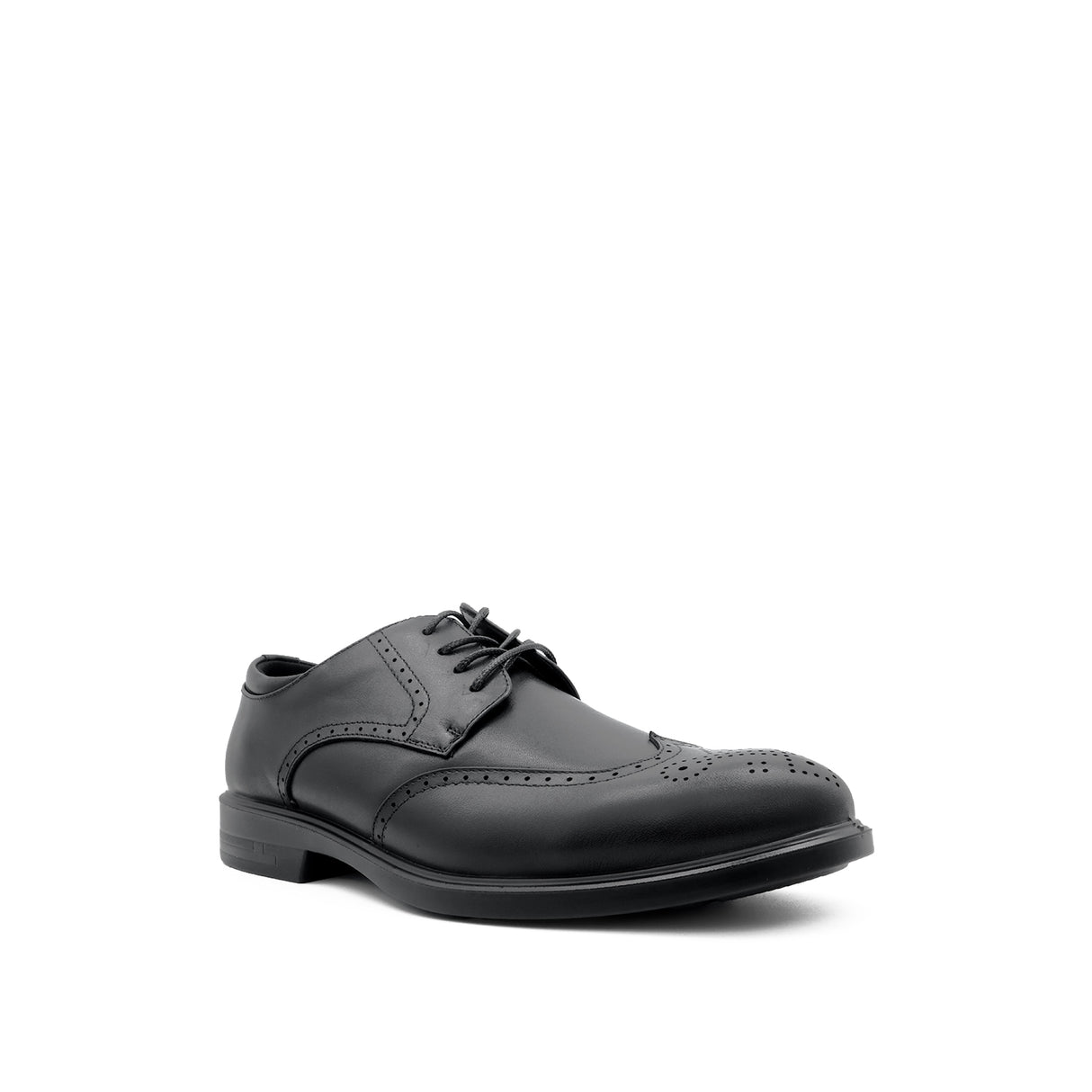 Samuel Wingtip Men's Shoes - Black Leather