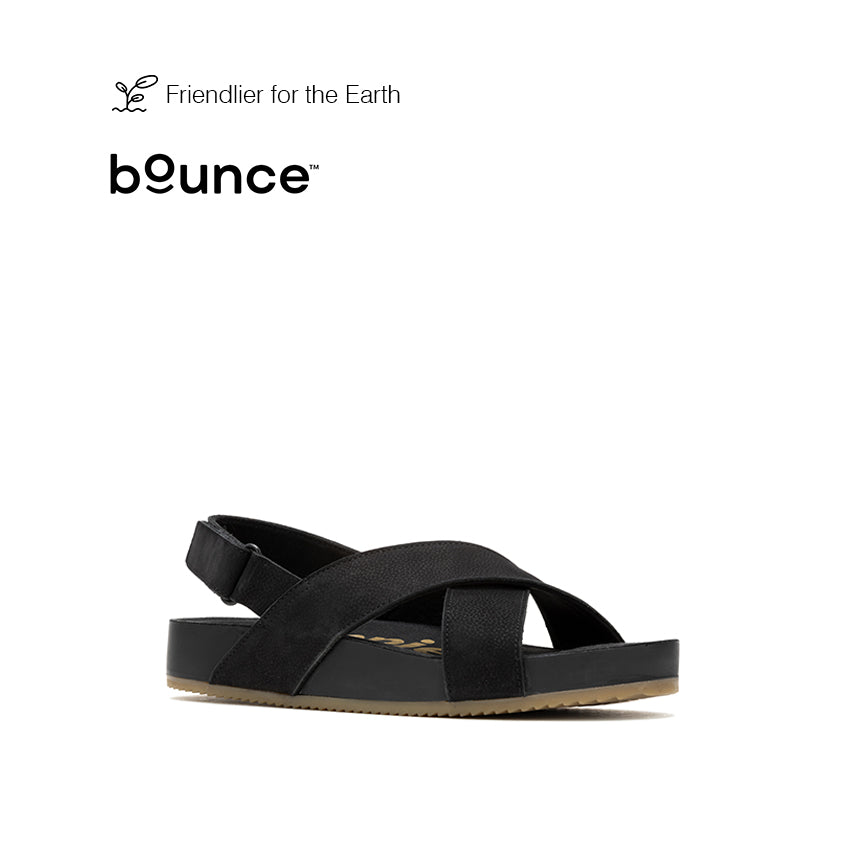 Mylah Slingback Women's Sandals - Solid Black Nubuck