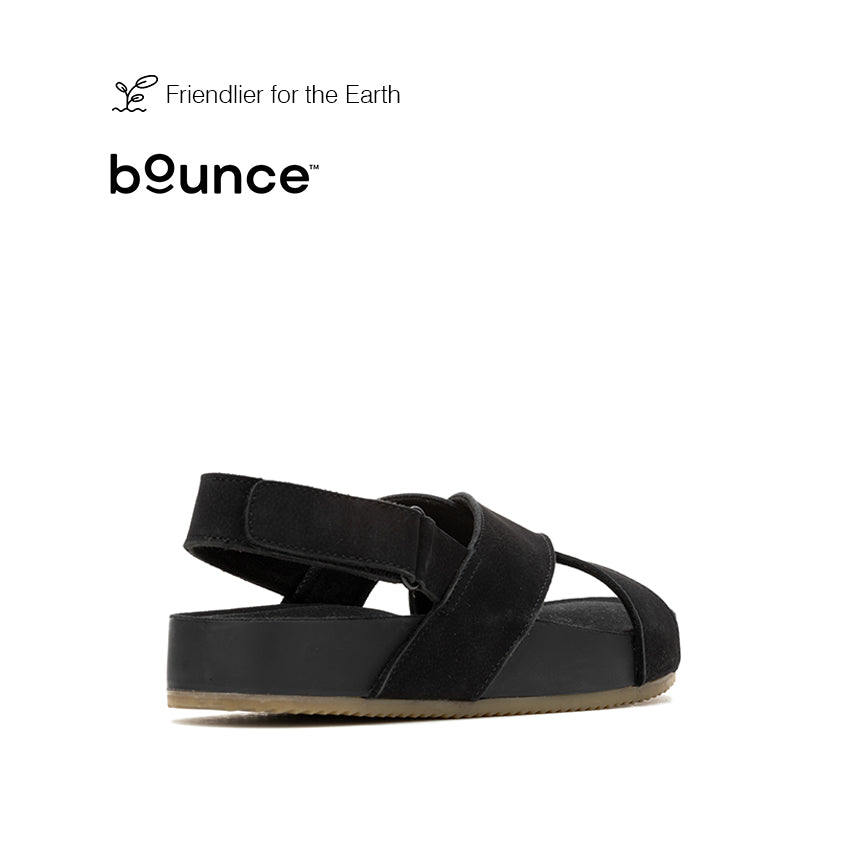 Mylah Slingback Women's Sandals - Solid Black Nubuck