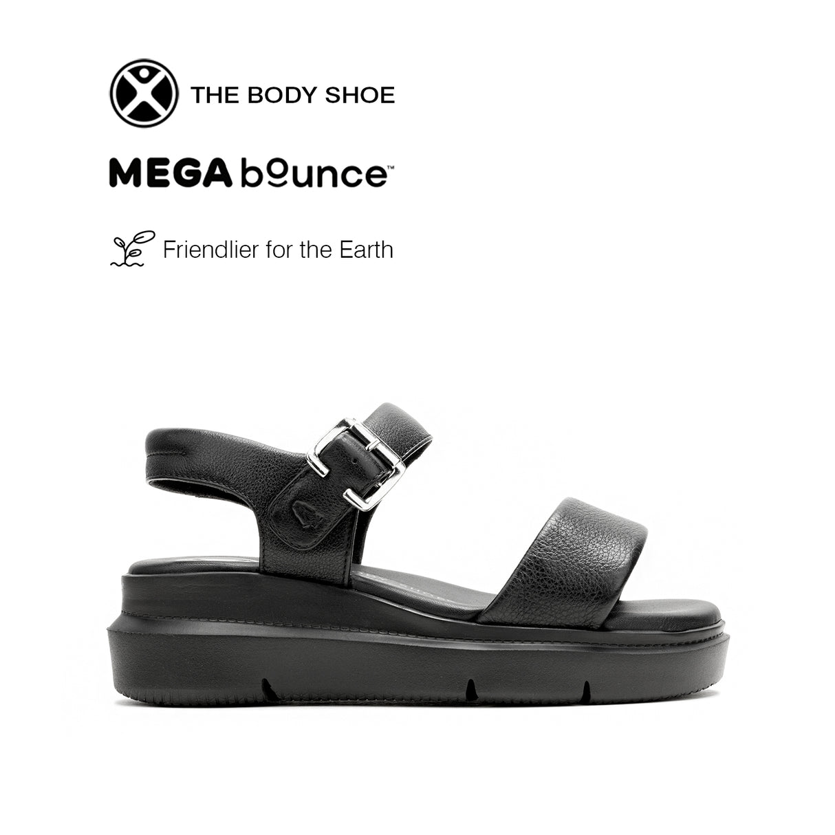 Uplift Qtr Strap Women's Sandals - Bold Black Leather