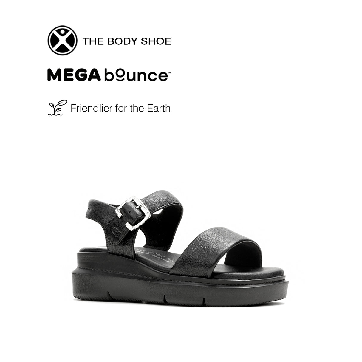 Uplift Qtr Strap Women's Sandals - Bold Black Leather