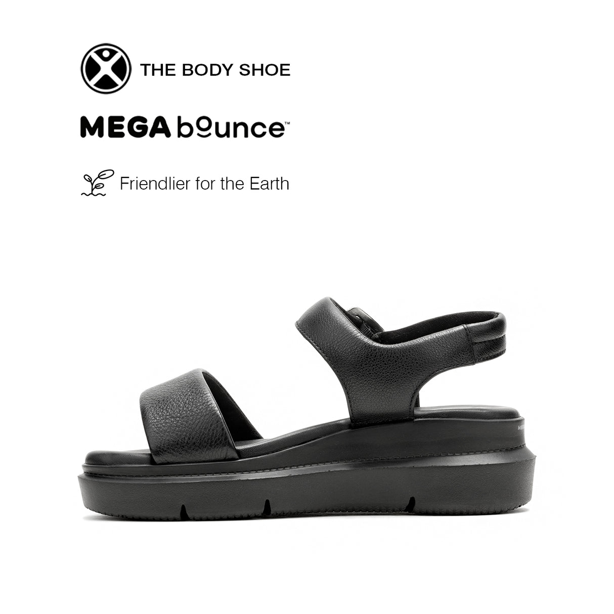 Uplift Qtr Strap Women's Sandals - Bold Black Leather