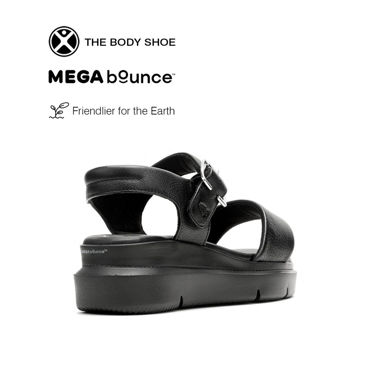 Uplift Qtr Strap Women's Sandals - Bold Black Leather