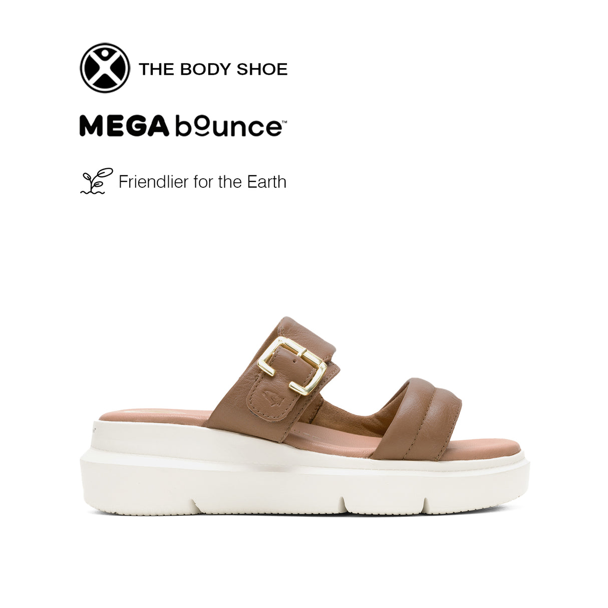 Uplift 2-Band Slide Women's Sandals - Tan Leather