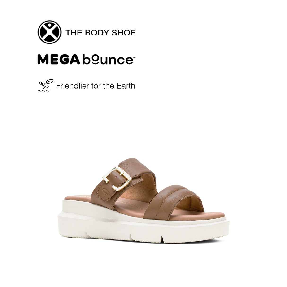 Uplift 2-Band Slide Women's Sandals - Tan Leather