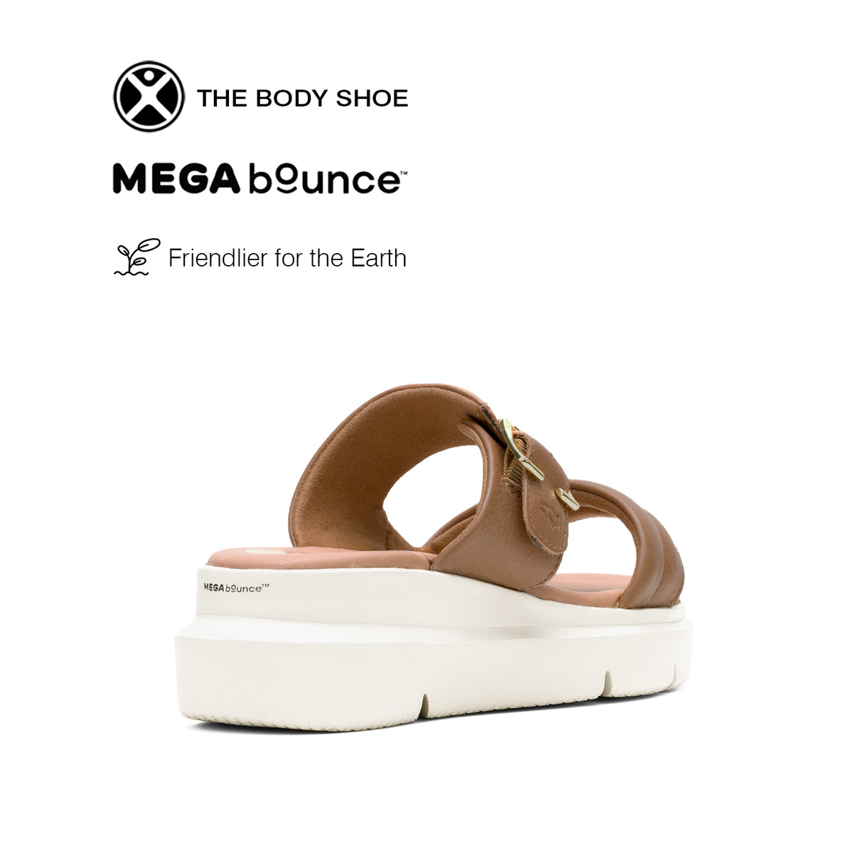 Uplift 2-Band Slide Women's Sandals - Tan Leather