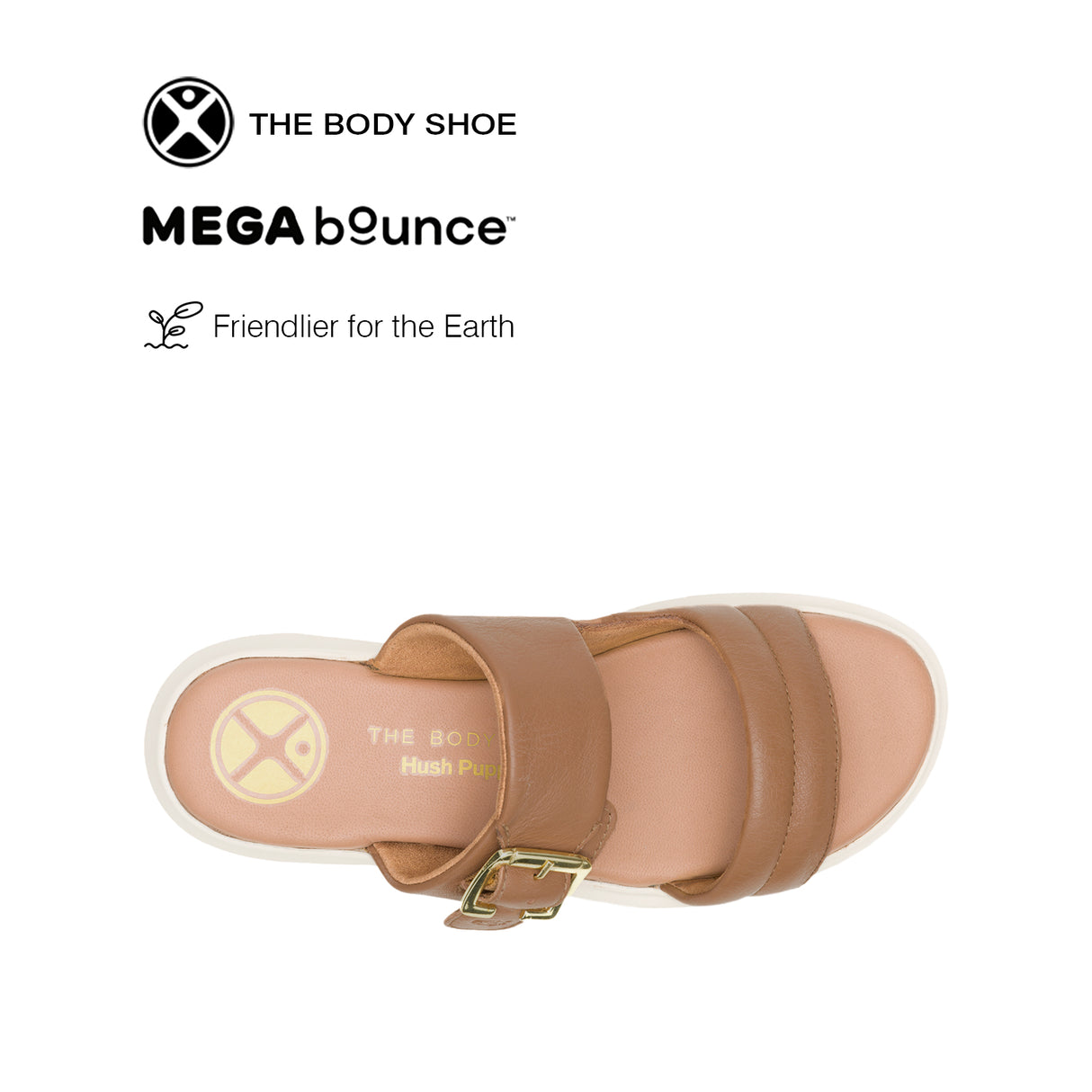 Uplift 2-Band Slide Women's Sandals - Tan Leather