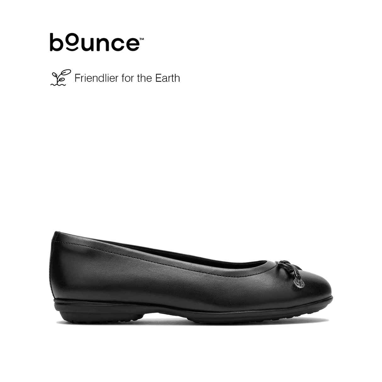 Alice Bow Flat Women's Shoes - Bold Black Leather